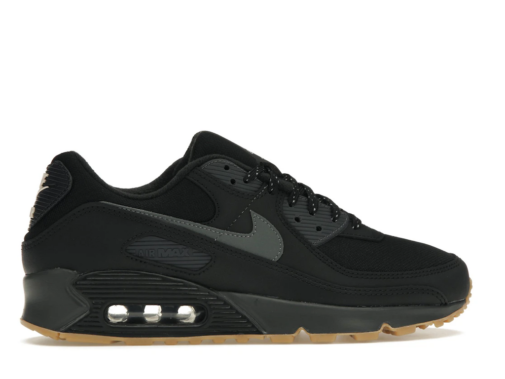 Nike Air Max 90 Black Smoke Grey Gum Reflective