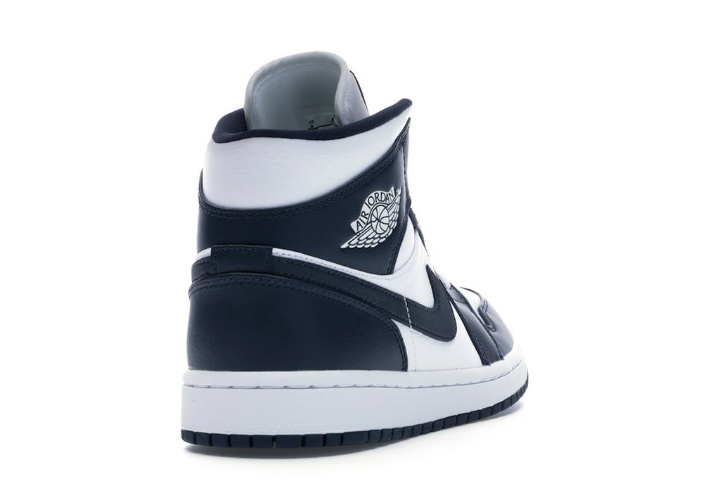 Air Jordan 1 Mid White Metallic Gold Obsidian