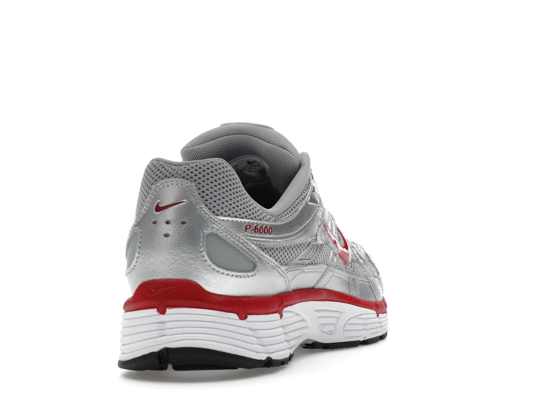 Nike P-6000 Metallic Silver Gym Red
