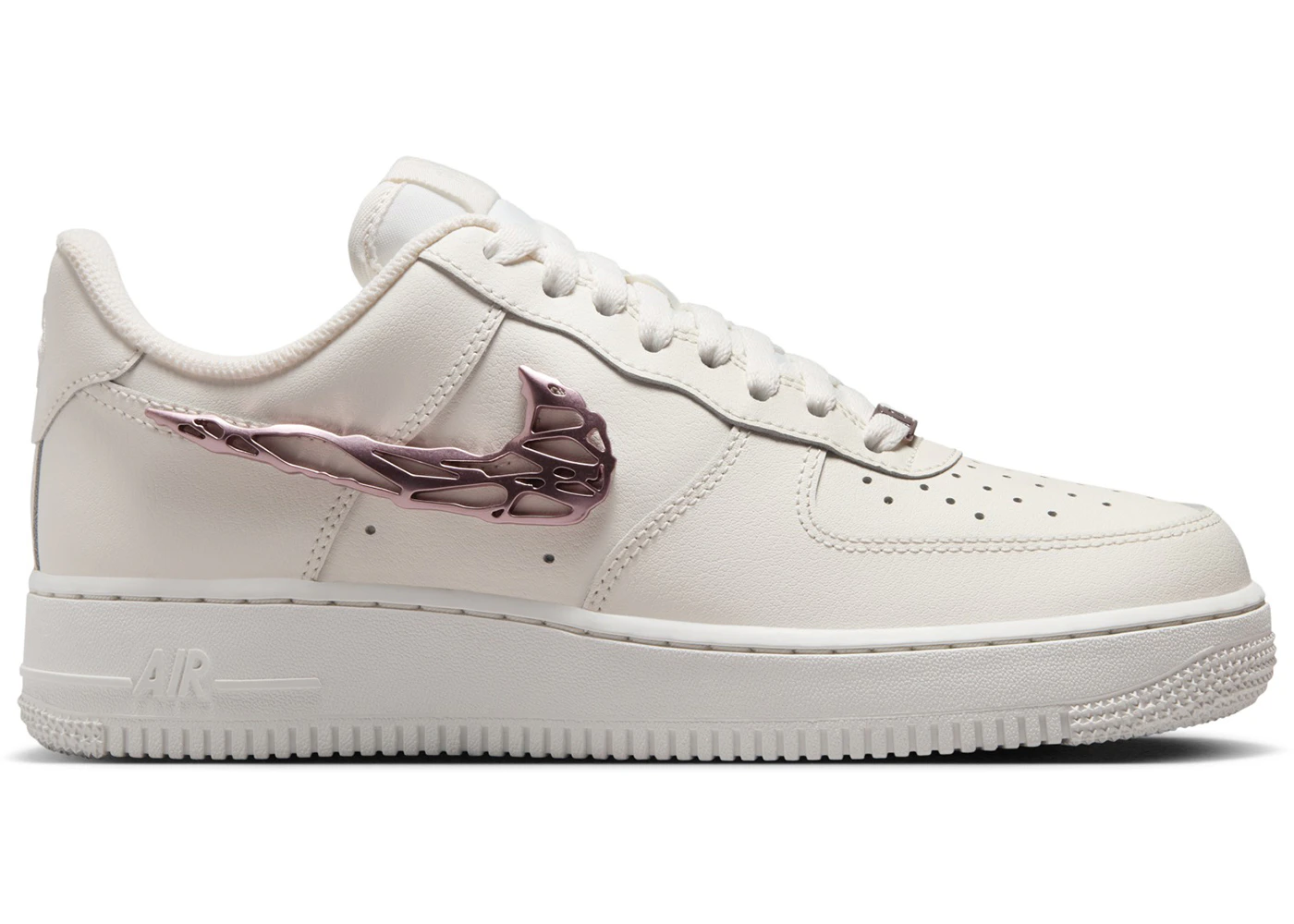 Nike Air Force 1 Low Liquid Metal Swoosh Metallic Rose Gold (W)