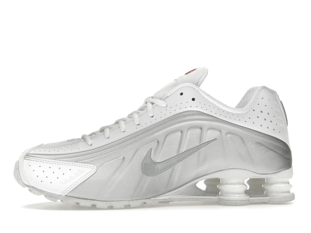 Nike Shox R4 White Bright Crimson Metallic Silver
