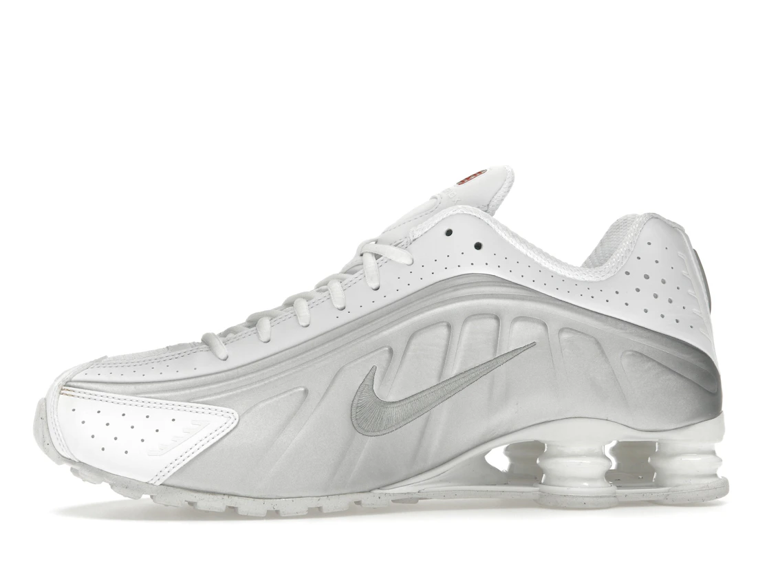 Nike Shox R4 White Bright Crimson Metallic Silver