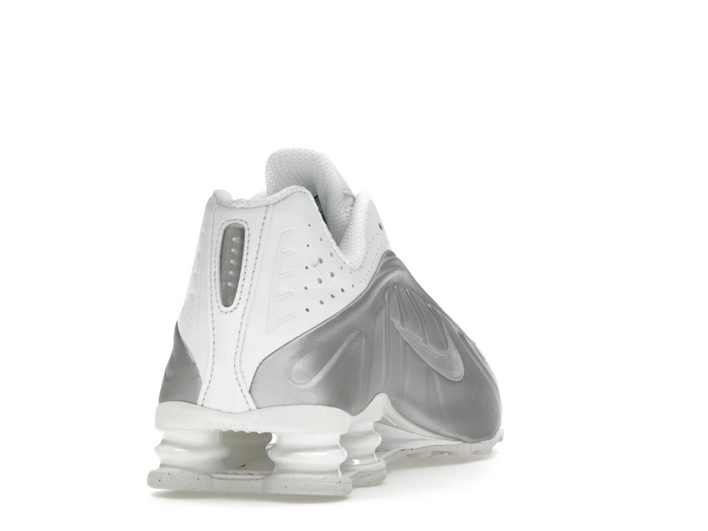 Nike Shox R4 White Bright Crimson Metallic Silver