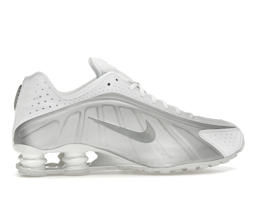 Nike Shox R4 White Bright Crimson Metallic Silver