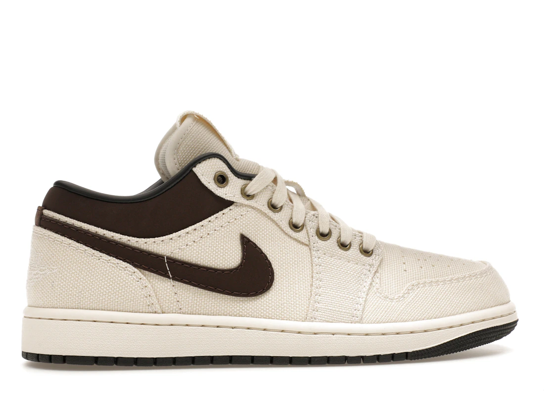 Jordan 1 Low Premium Pale Ivory Off Noir Baroque Brown