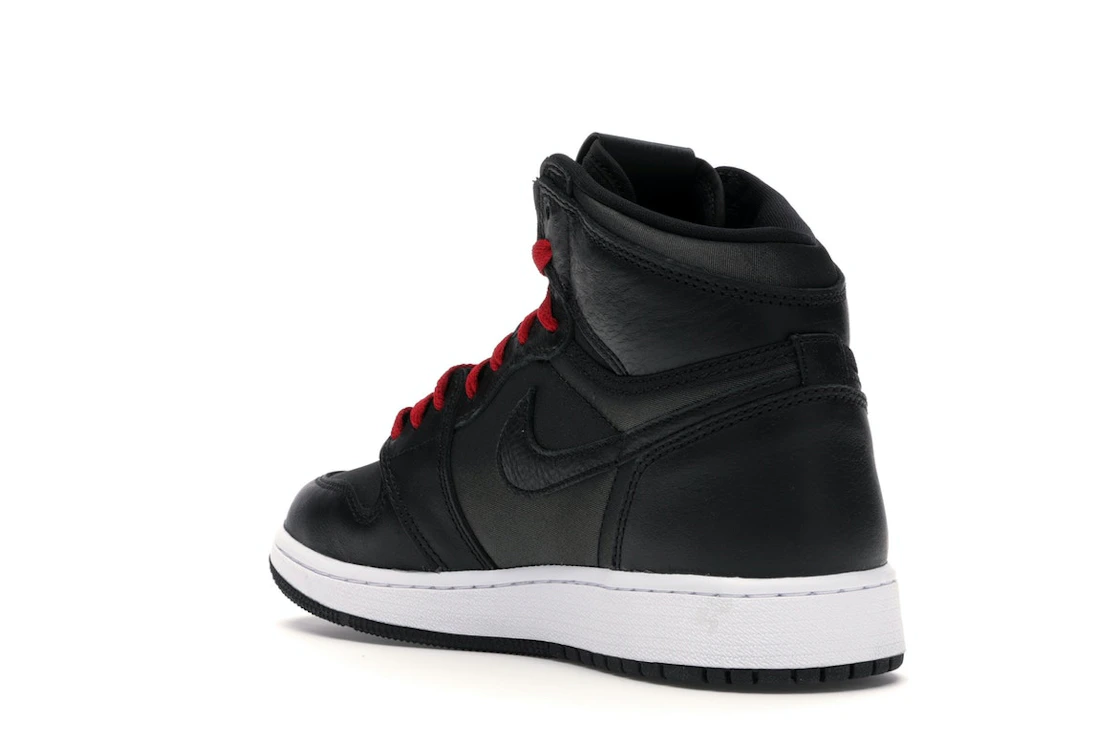 Jordan 1 Retro High Black Satin Gym Red Black (GS)