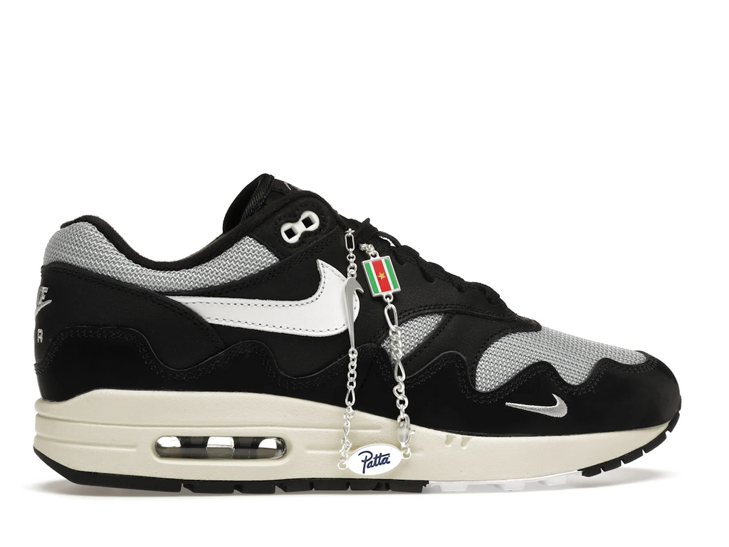 Nike Air Max 1 Patta Waves Metallic Silver White Black