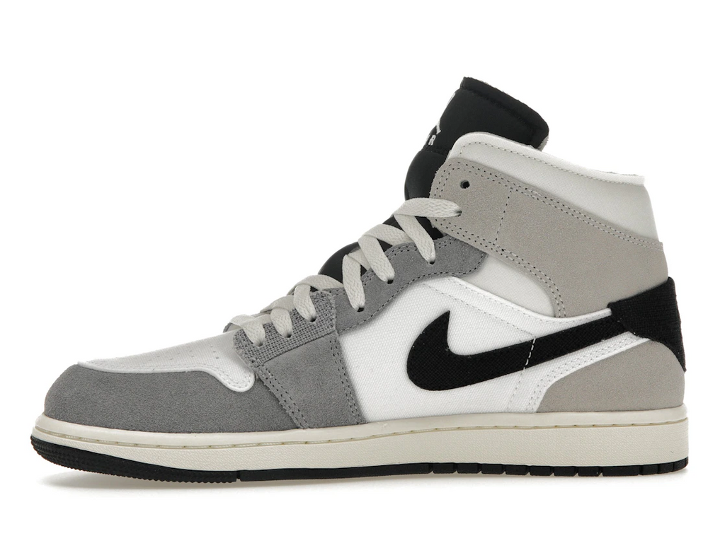 Jordan 1 Mid SE Craft White Cement Grey Black