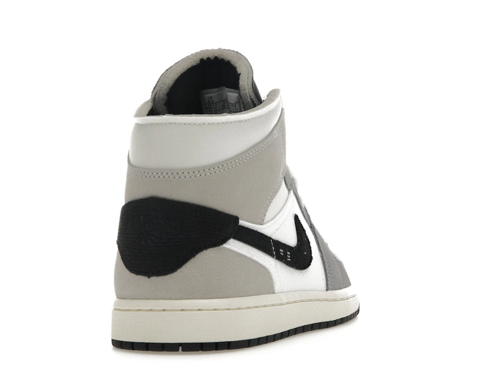 Jordan 1 Mid SE Craft White Cement Grey Black