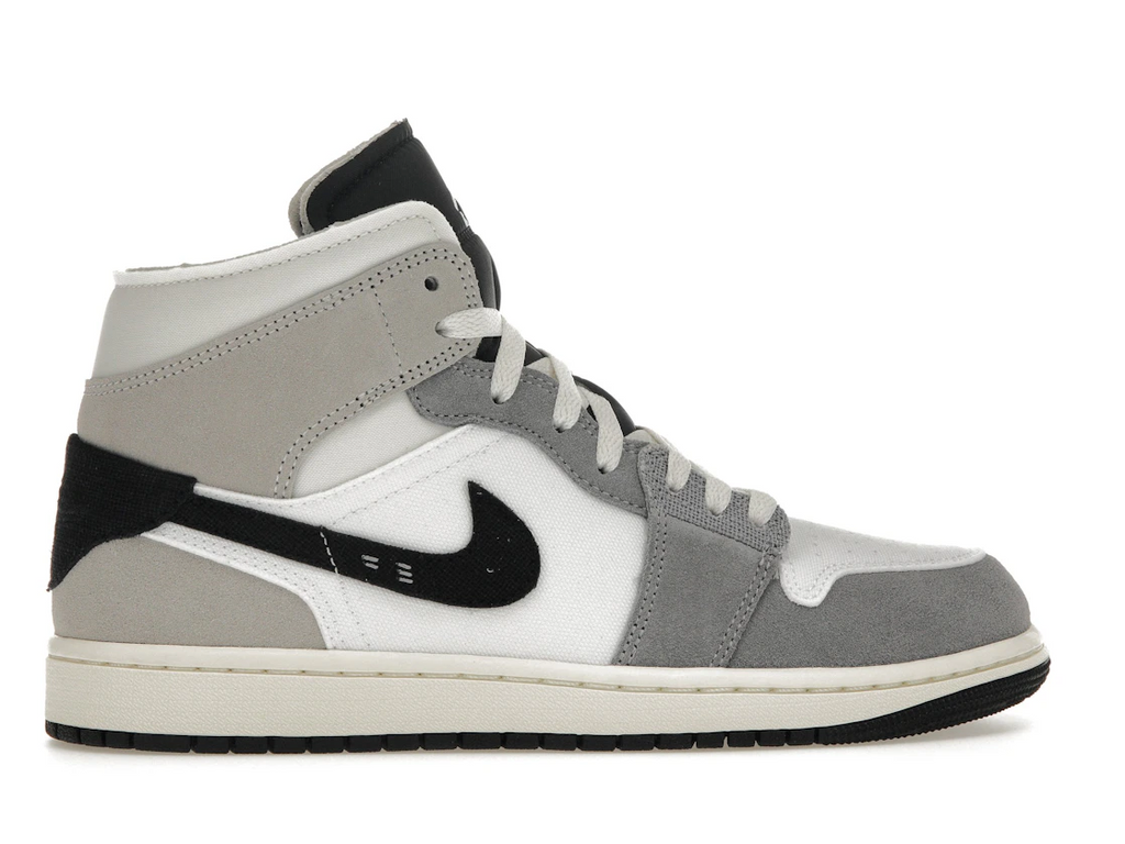Jordan 1 Mid SE Craft White Cement Grey Black