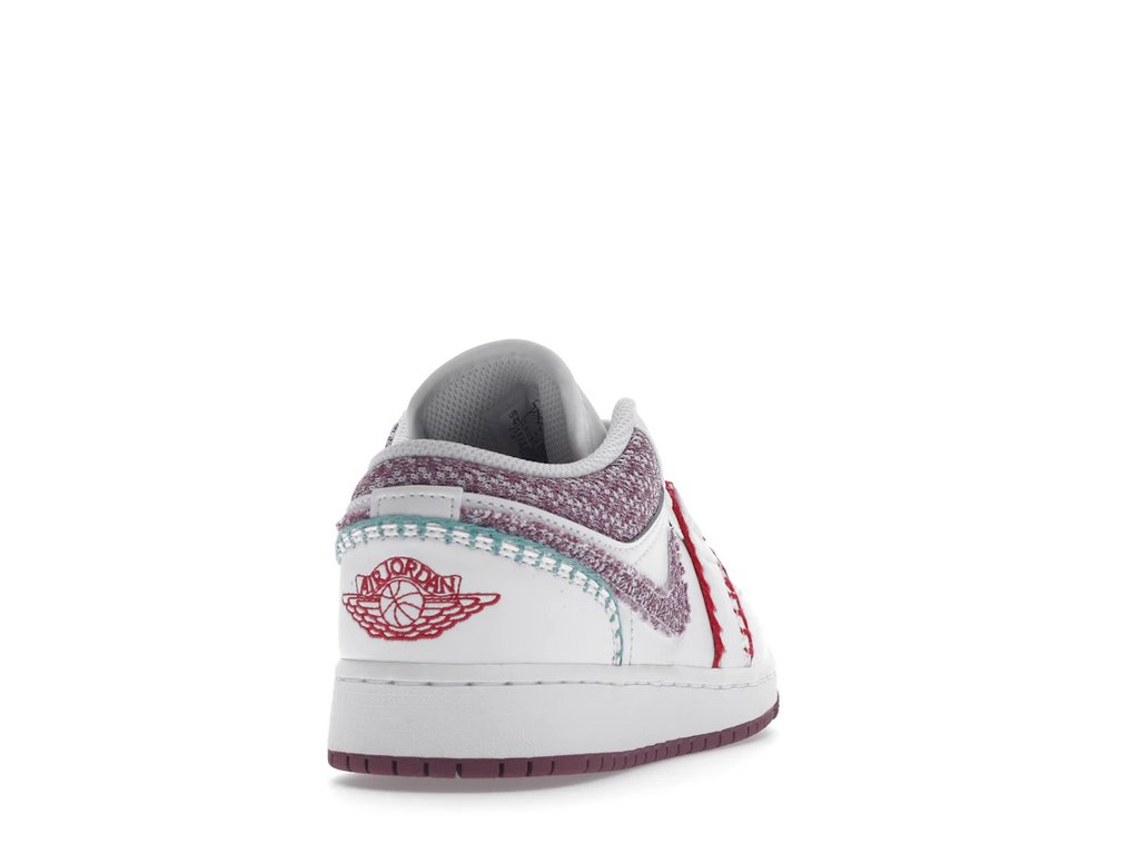 tenisky a boty Air Jordan 1 Low White Light Bordeaux (GS) DM9037-100 ADONIO