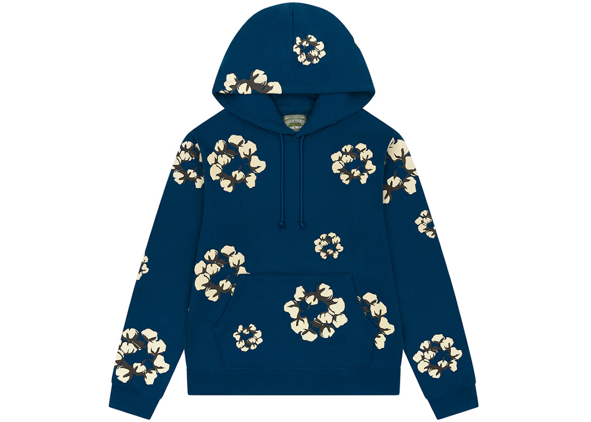 Denim Tears x CPFM Cactus Tears Wreath Hoodie Navy ADONIO