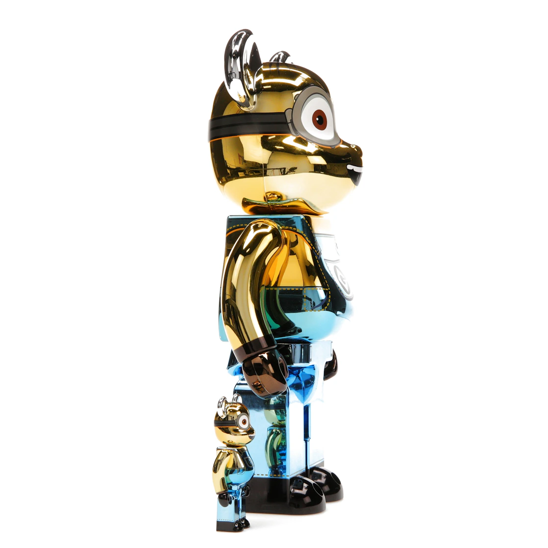 Bearbrick DAVE 100% & 400% Set CHROME Ver.