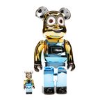Bearbrick DAVE 100% & 400% Set CHROME Ver.