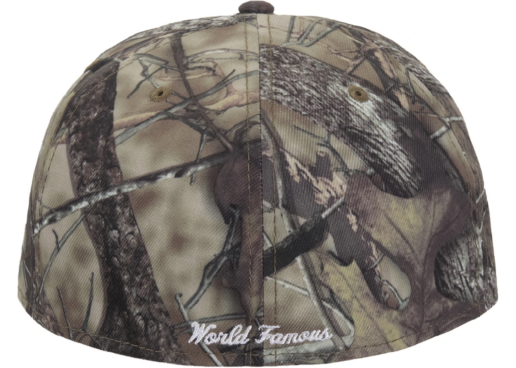 Supreme x New Era Breast Cancer Awareness Box Logo Fitted Hat Woodland Camo