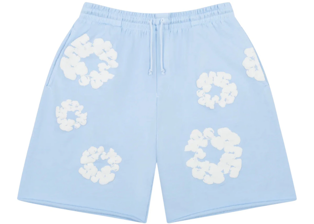 oblečení Denim Tears The Cotton Wreath Sweatshorts Powder Blue ADONIO