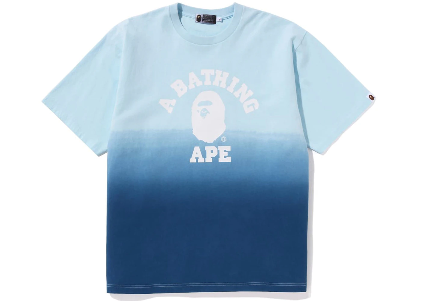 BAPE College Gradation Relaxed Fit Tee Blue