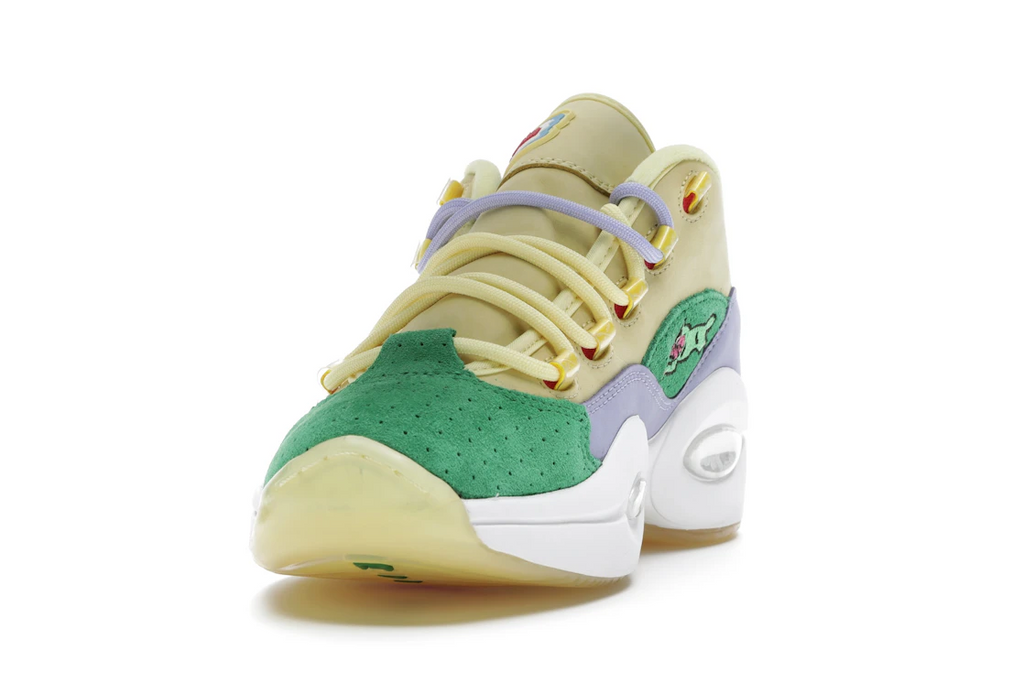Reebok Question Low BBC Ice Cream Running Dog Yellow Green