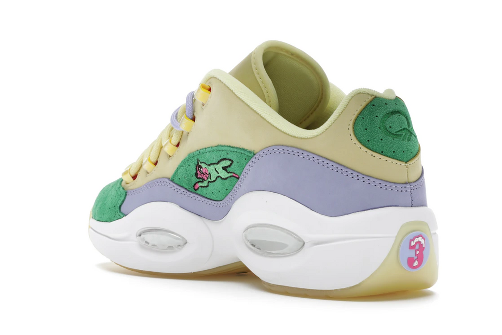 Reebok Question Low BBC Ice Cream Running Dog Yellow Green