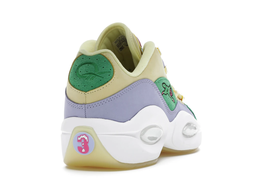 Reebok Question Low BBC Ice Cream Running Dog Yellow Green
