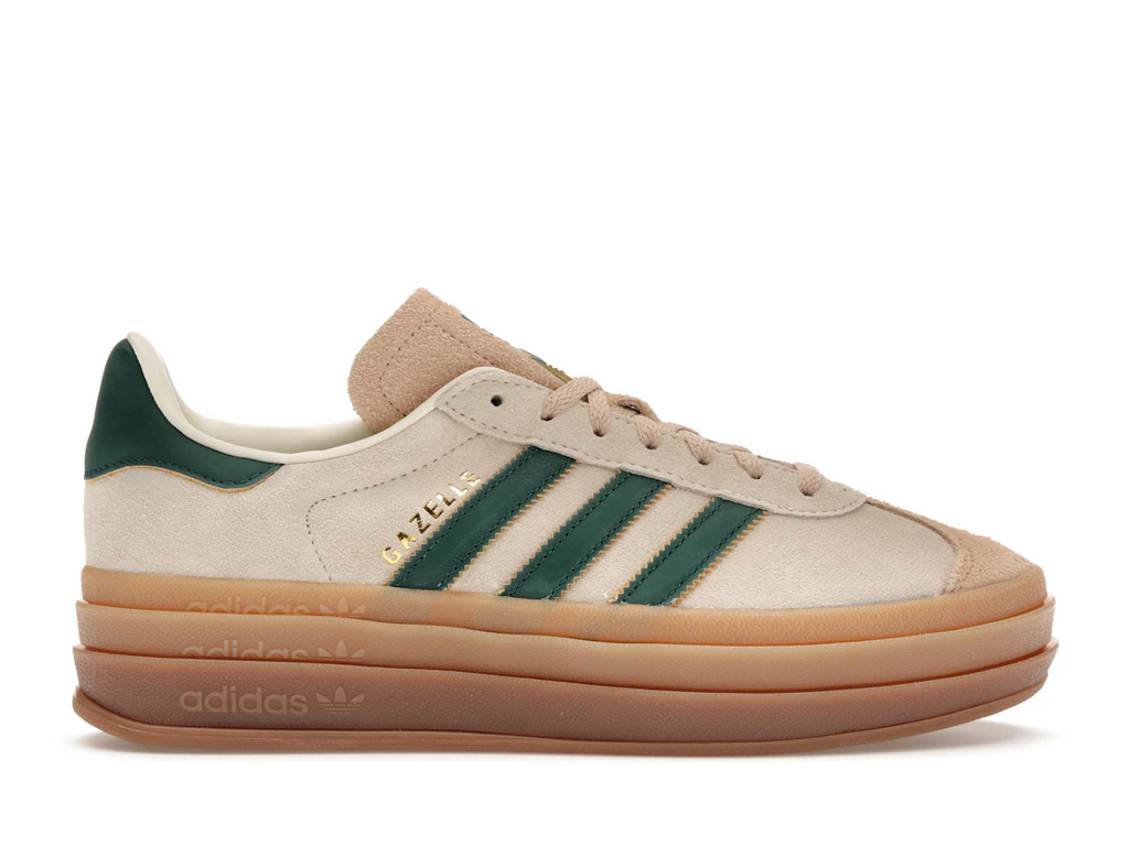 Adidas Gazelle Bold Beige Collegiate Green (W)