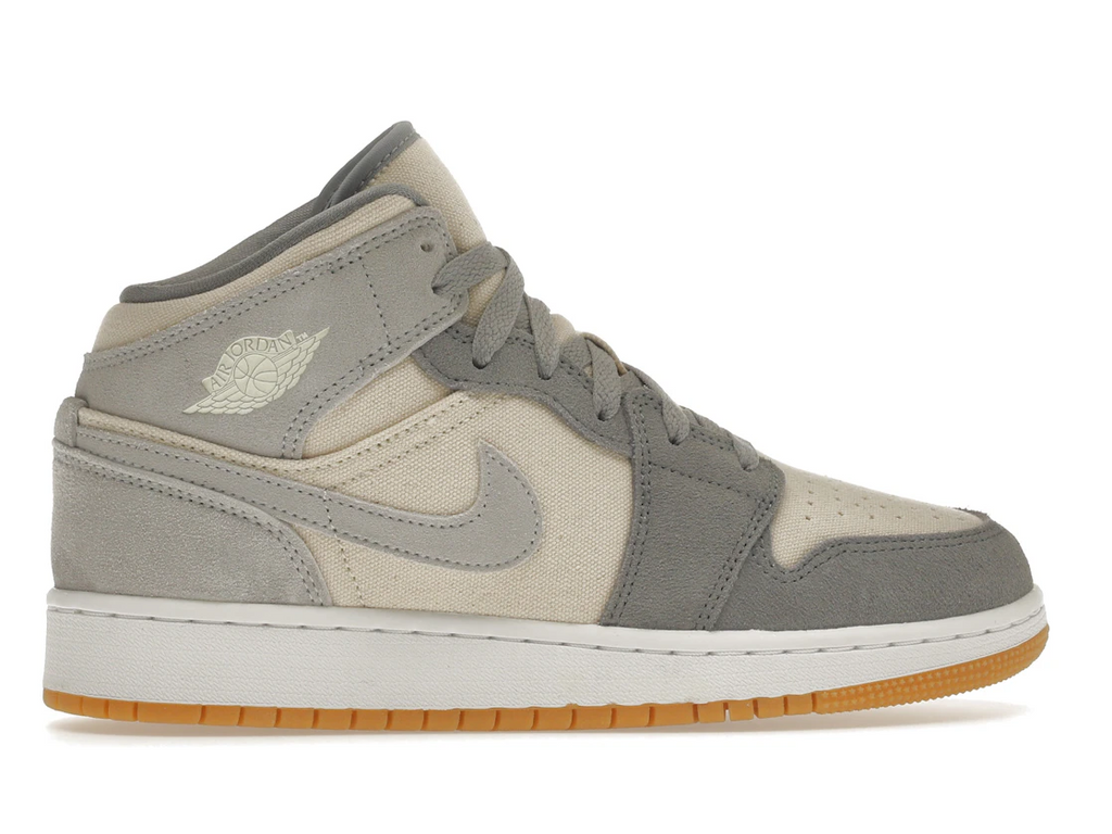 Air Jordan 1 Mid Coconut Milk Particle Grey (GS)