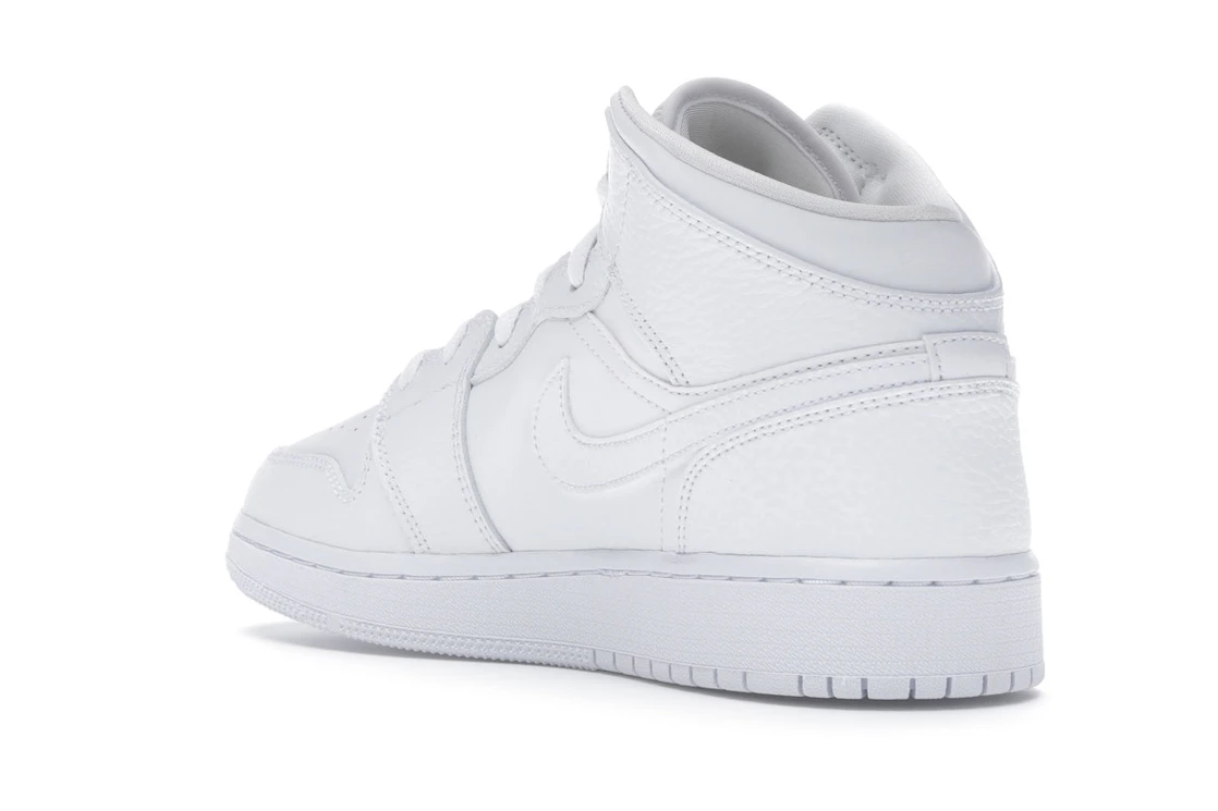 Air Jordan 1 Mid Triple White (GS)