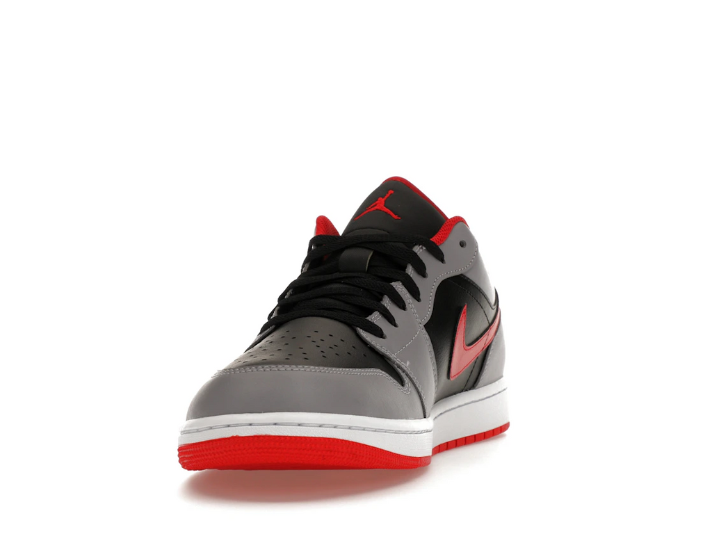 Air Jordan 1 Low Black Light Smoke Grey Gym Red