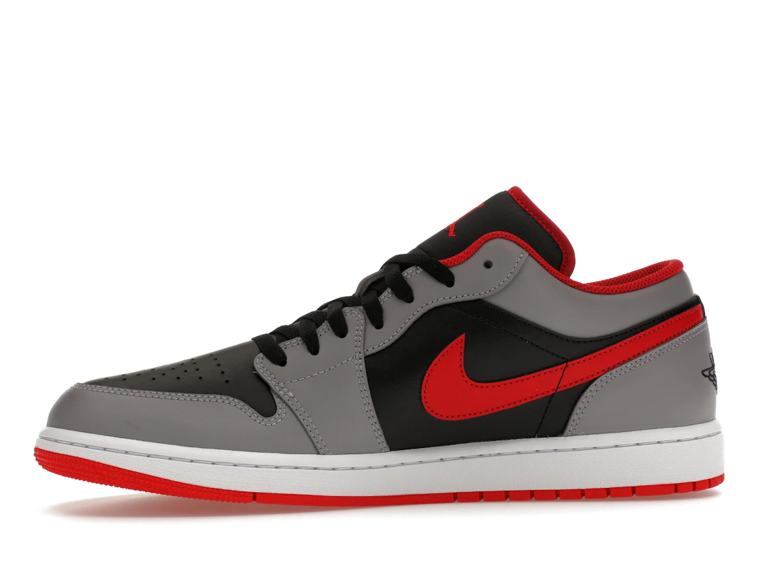 Air Jordan 1 Low Black Light Smoke Grey Gym Red