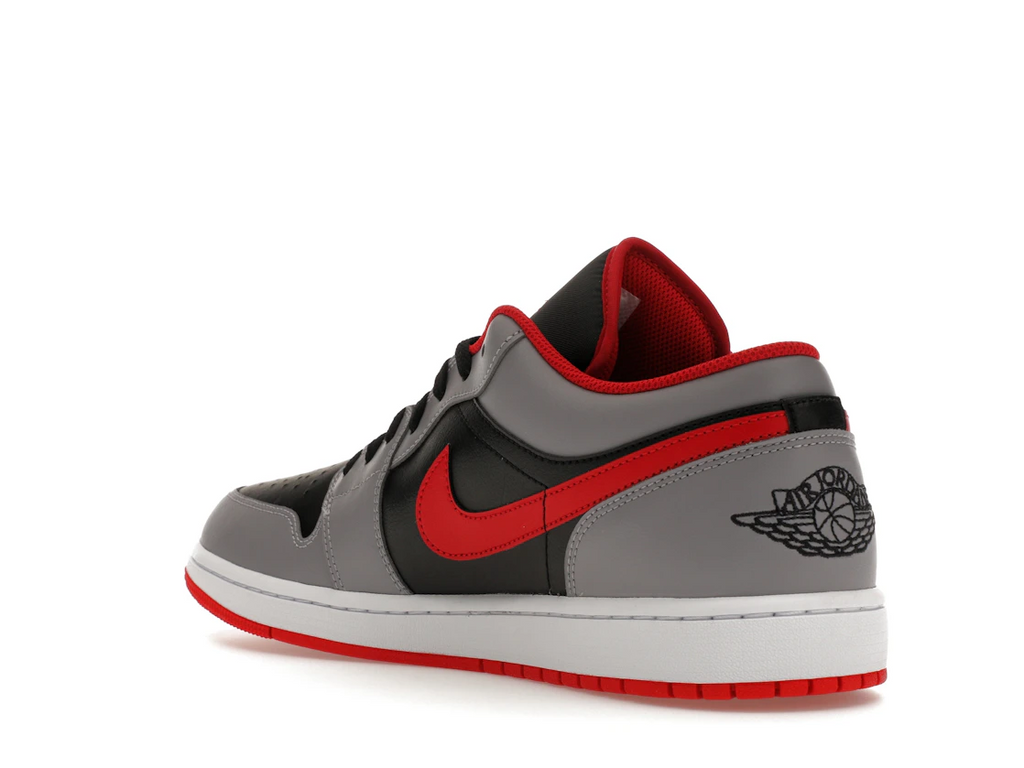 Air Jordan 1 Low Black Light Smoke Grey Gym Red