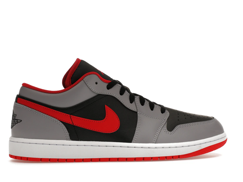 Air Jordan 1 Low Black Light Smoke Grey Gym Red