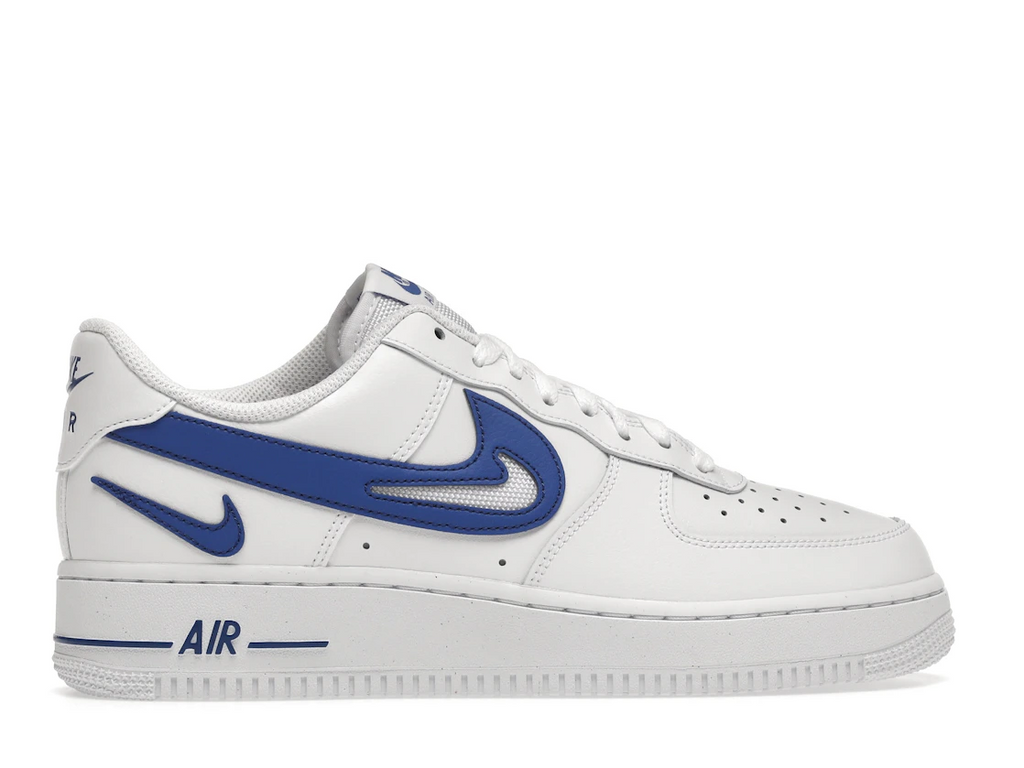 Nike Air Force 1 Low '07 FM Cut Out Swoosh White Game Royal