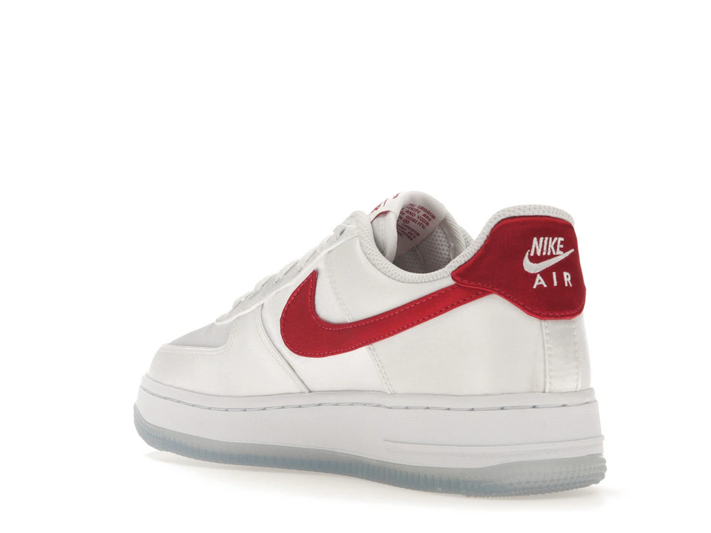 Nike Air Force 1 Low '07 Satin White Varsity Red (W)