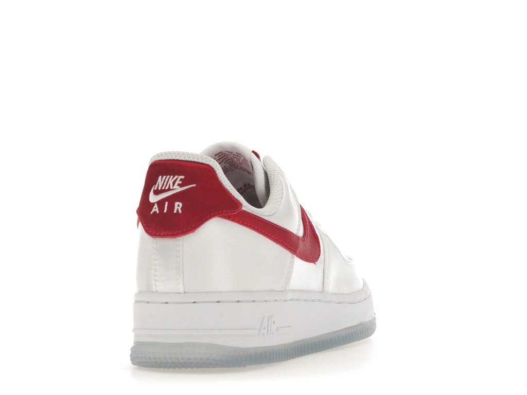 Nike Air Force 1 Low '07 Satin White Varsity Red (W)