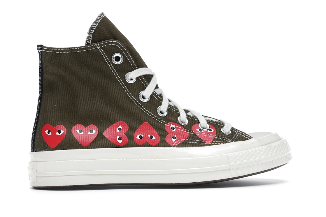 Converse Chuck Taylor All Star 70 Hi Comme des Garcons PLAY Multi-Heart Green