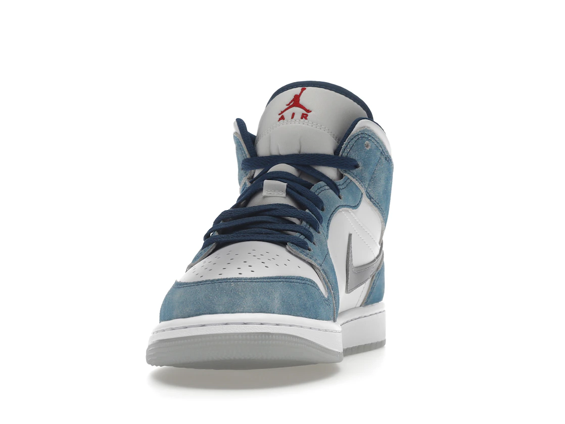 Air Jordan 1 Mid French Blue Fire Red