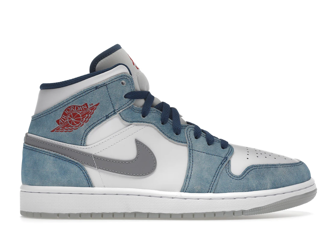 Air Jordan 1 Mid French Blue Fire Red