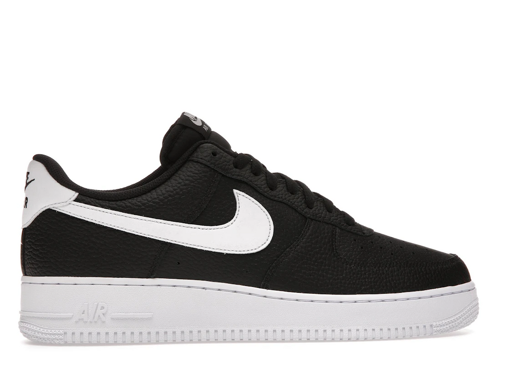 Nike Air Force 1 Low '07 Black White Pebbled Leather