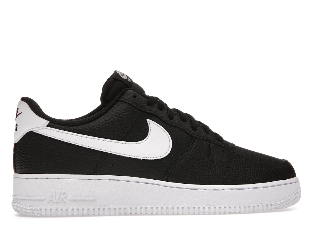 Nike Air Force 1 Low '07 Black White Pebbled Leather