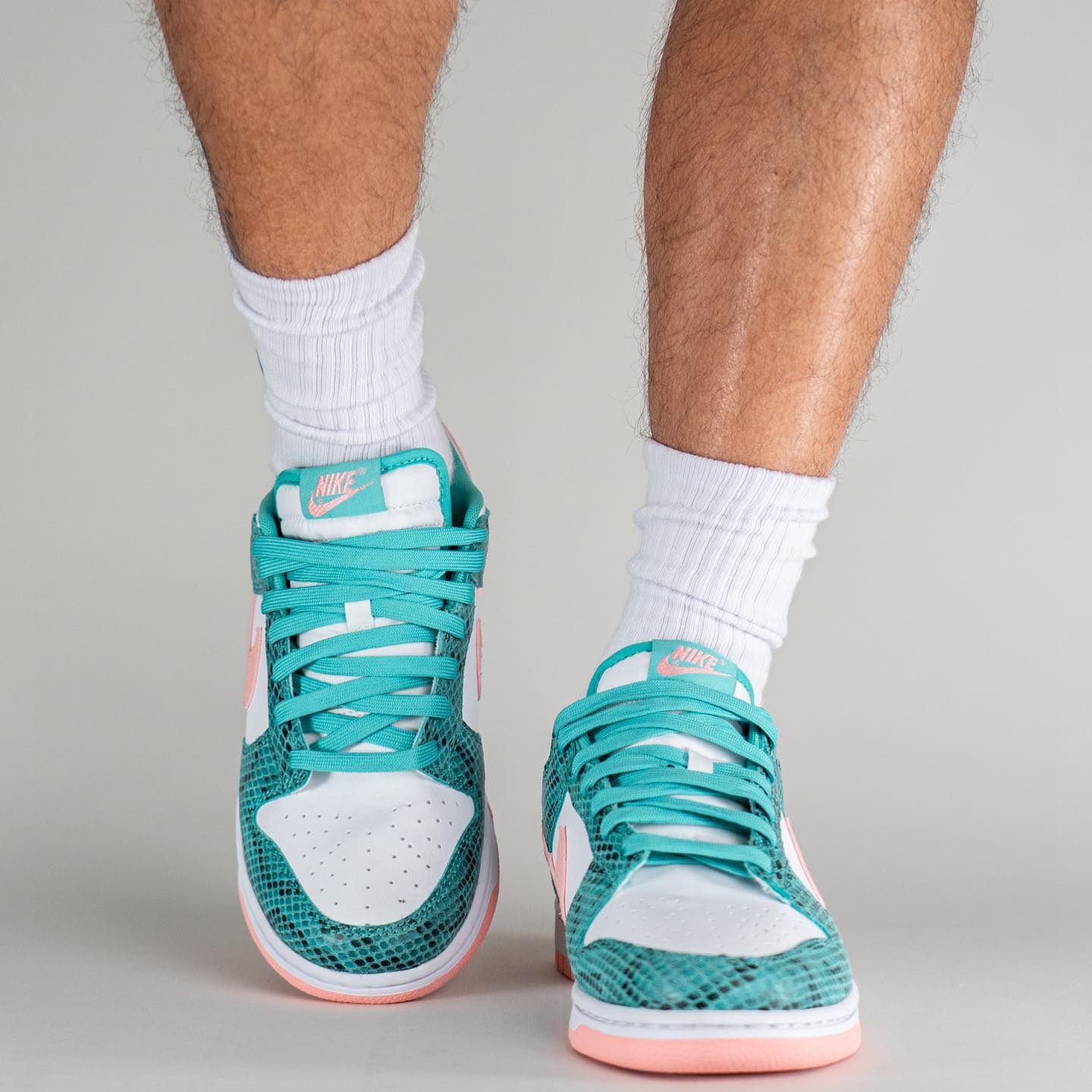 Nike Dunk Low Snakeskin Washed Teal Bleached Coral