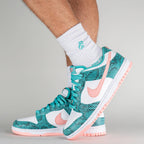 Nike Dunk Low Snakeskin Washed Teal Bleached Coral