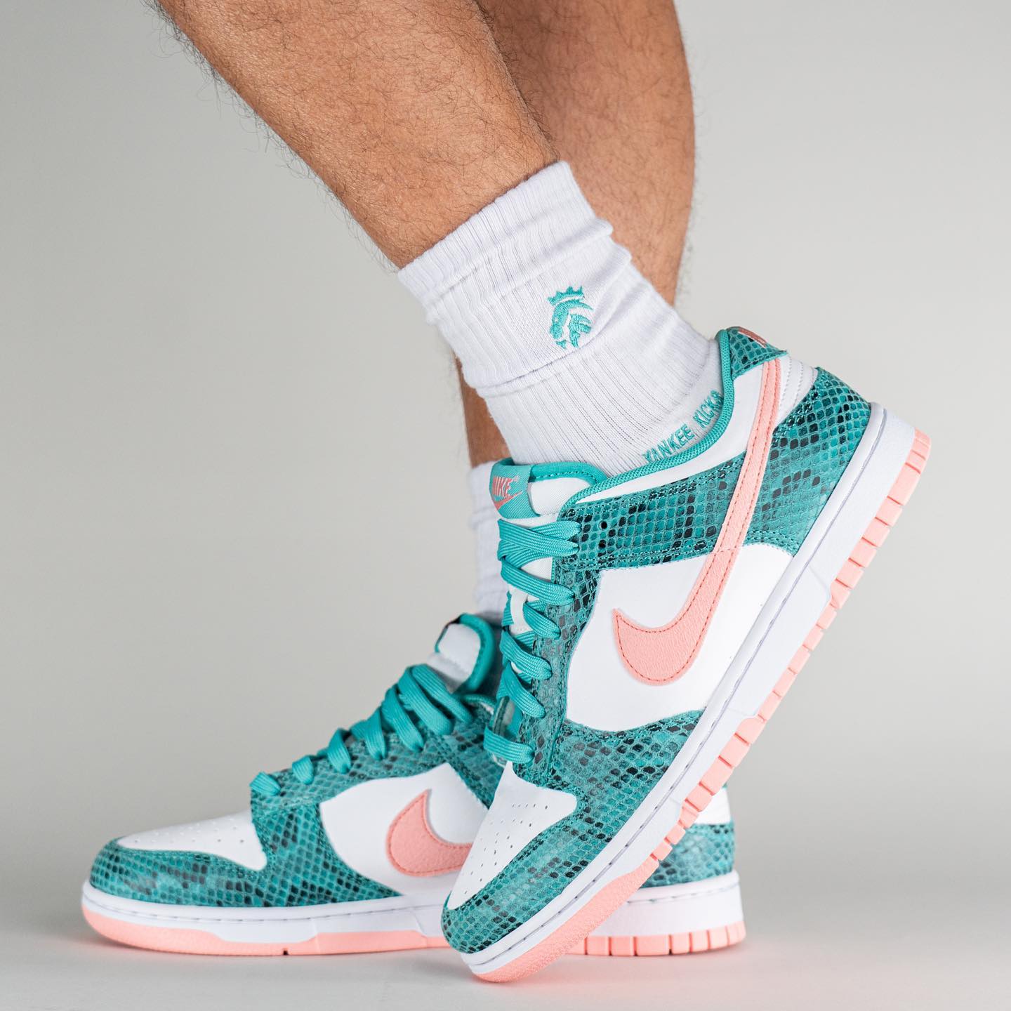Nike Dunk Low Snakeskin Washed Teal Bleached Coral