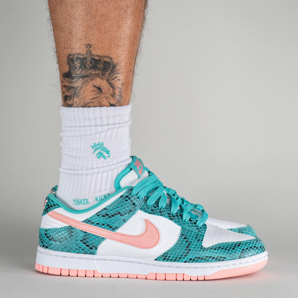 Nike Dunk Low Snakeskin Washed Teal Bleached Coral