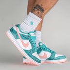 Nike Dunk Low Snakeskin Washed Teal Bleached Coral