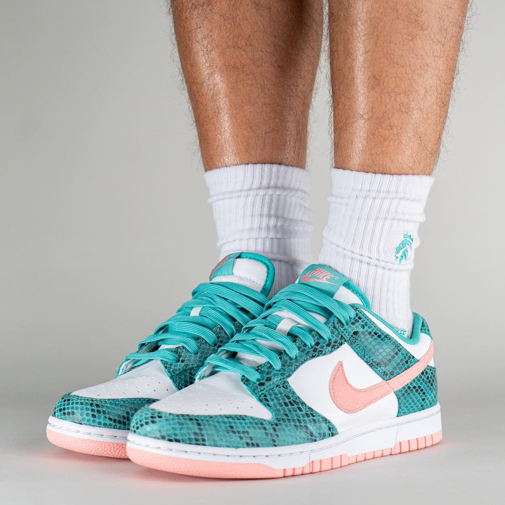 Nike Dunk Low Snakeskin Washed Teal Bleached Coral