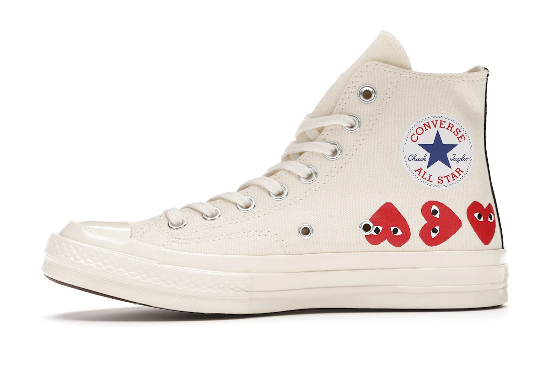 Converse Chuck Taylor All Star 70 Hi Comme des Garcons PLAY Multi-Heart White
