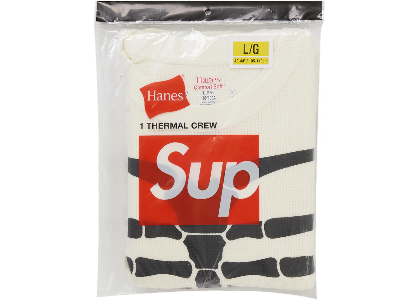 Supreme Hanes Bones Thermal Crew FW25 (1 Pack) White