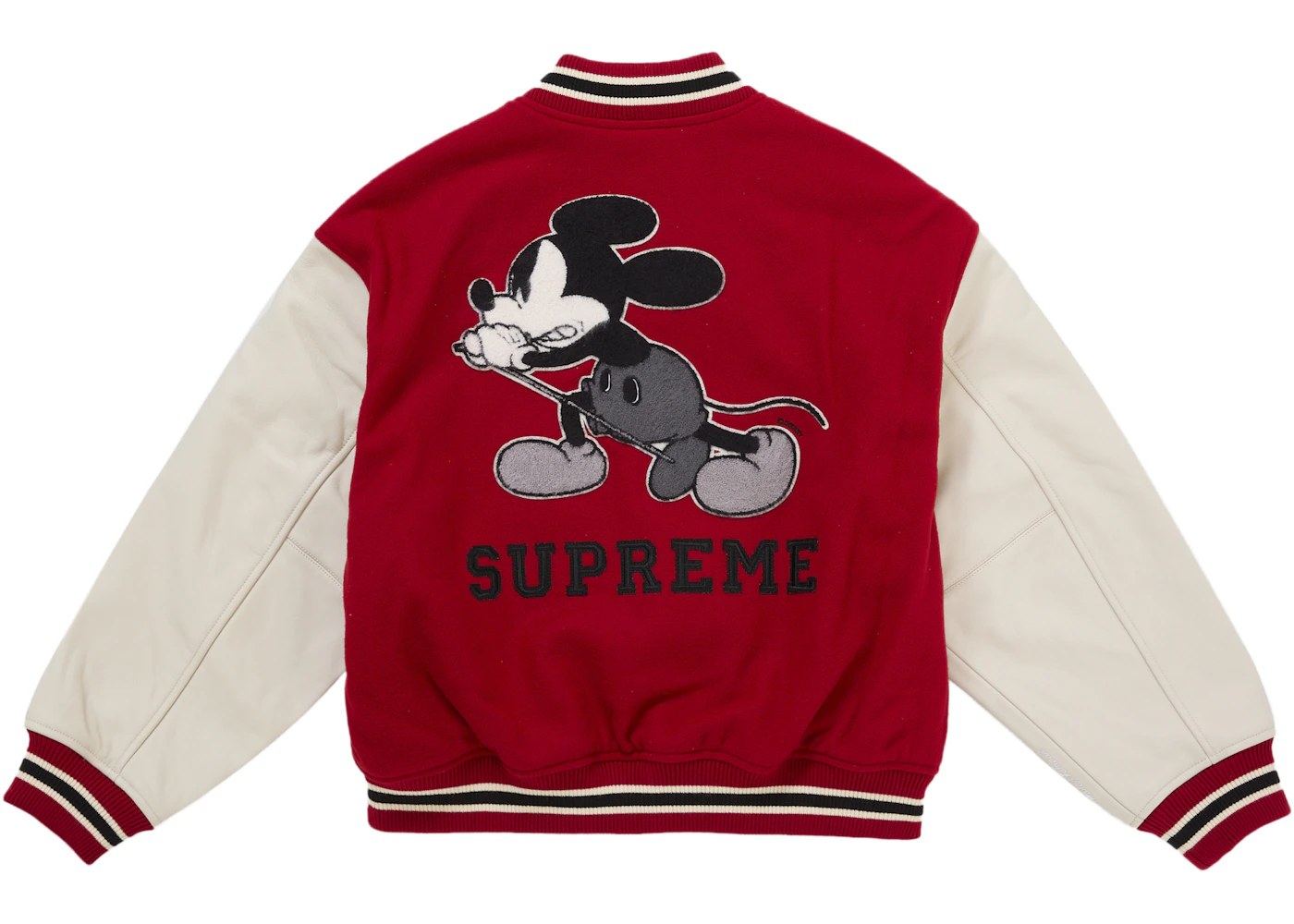 Supreme Number (N)ine Mickey Varsity Jacket Red