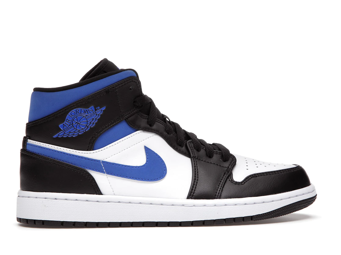 Jordan 1 Mid White Black Racer Blue