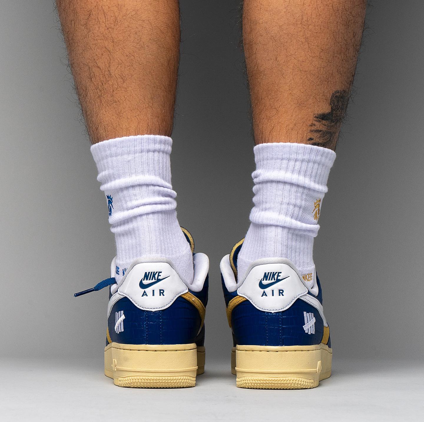 Nike Air Force 1 Low SP Undefeated 5 On It Blue Yellow Croc